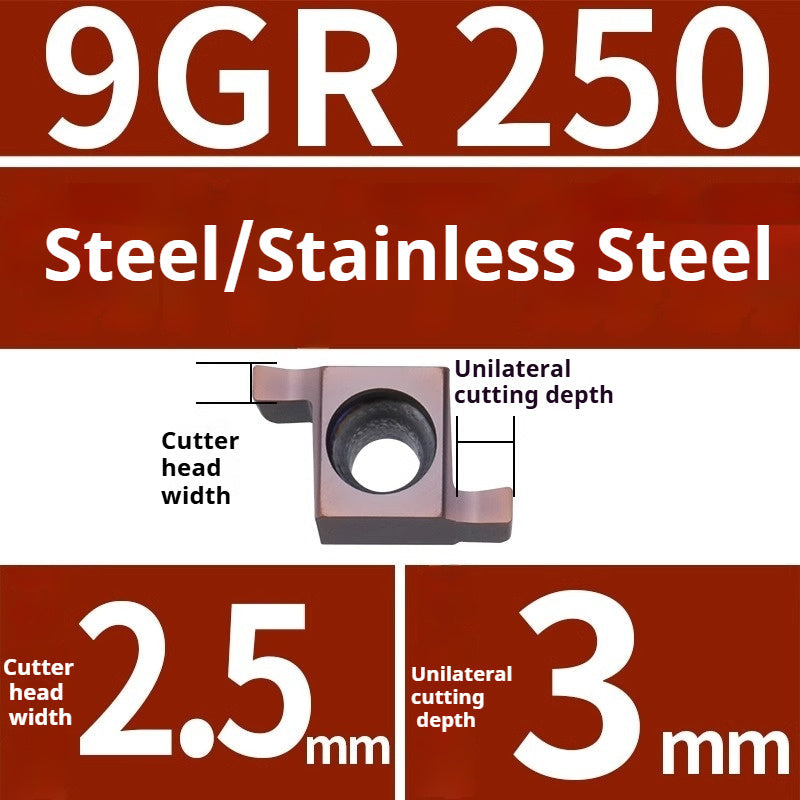 1008-CNC Bore Deep Grooving Inserts Small Hole Grooving Comma Inserts Insert Bar MB-05GR/07GR/09GR Rounded Corner Shandong Denso Pricision Tools Co.,Ltd.